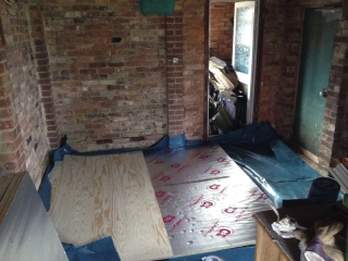 First layer of insulation goes down