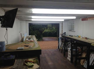 Completed garage - rear view