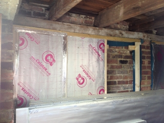 Insulation goes in