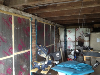 Wall insulation finished