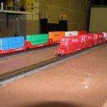 Close-up of intermodal cars