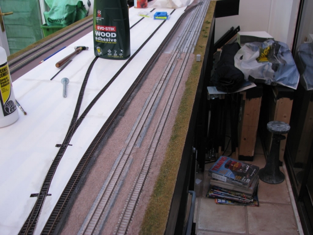 Track ballasting begins