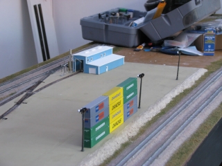 Close-up of intermodal yard